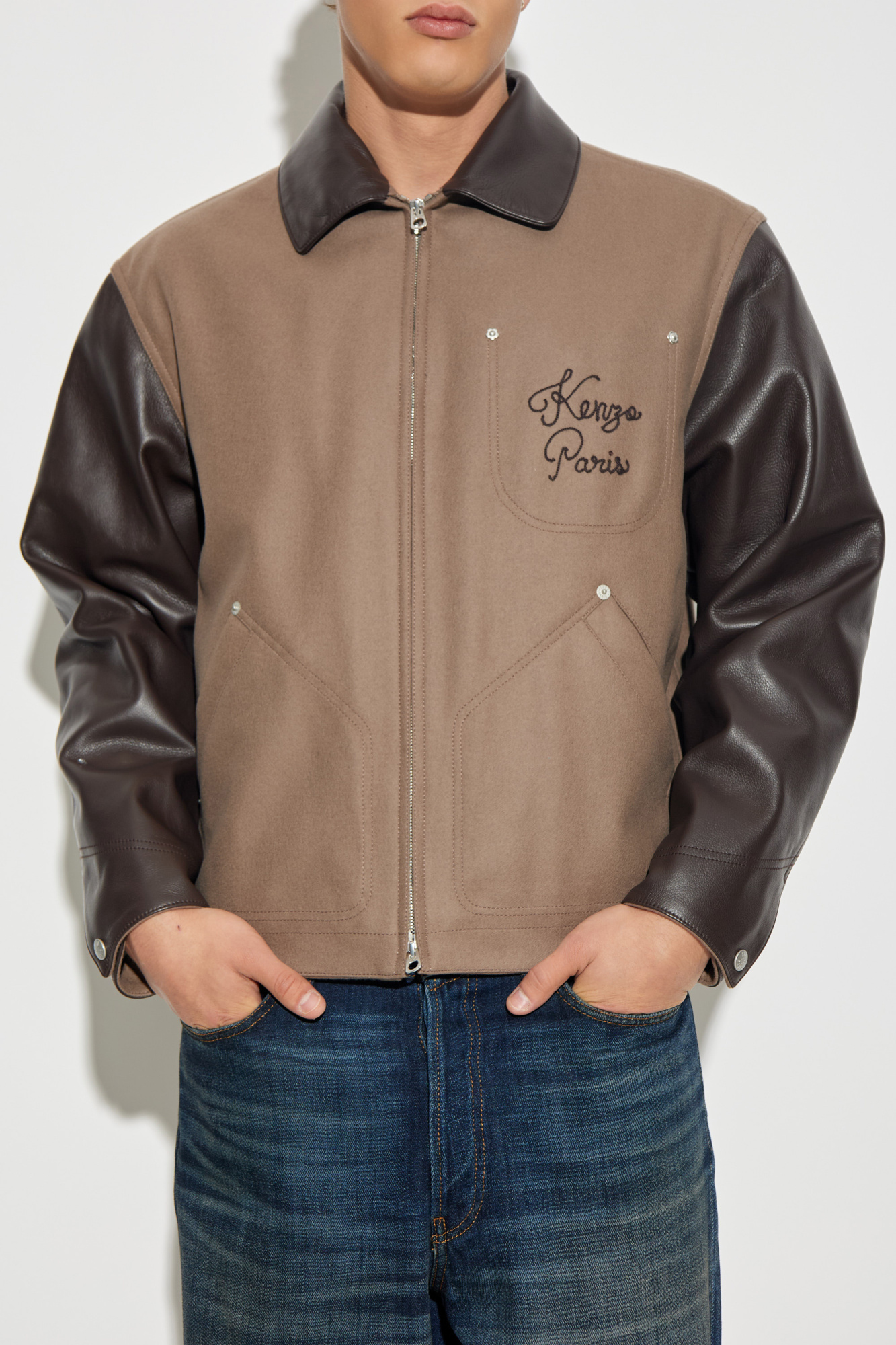 Brown Wool jacket Kenzo - Vitkac GB